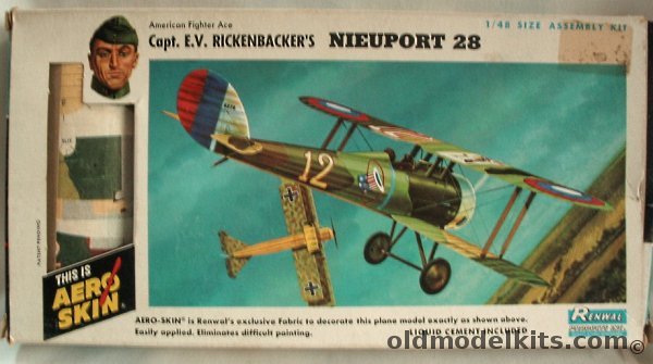 Renwal 1/48 Capt. E.V. Rickenbacker's Nieuport 28 Aero Skin, 280-149 plastic model kit